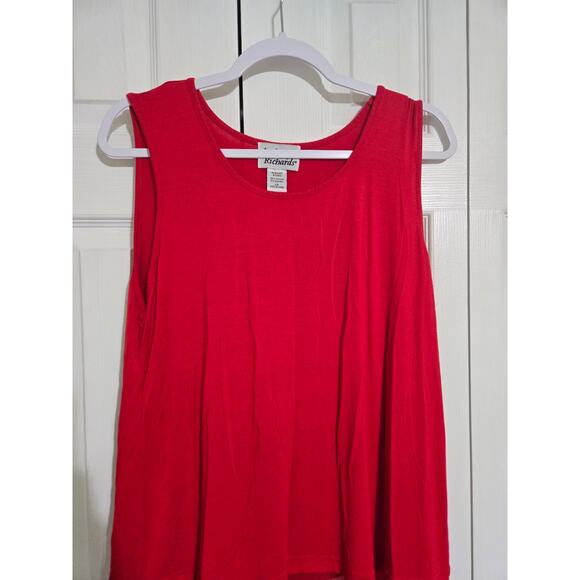 Anthony Richards large women's red top with lace underlay - Picture 3 of 8